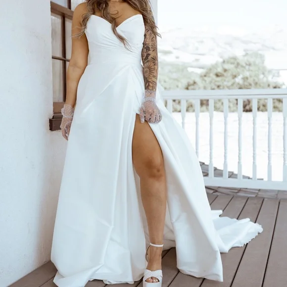 best casual dress shoes mens Classic A-line Strapless Wedding Dress with Lace Corset Bodice –  loveangeldress